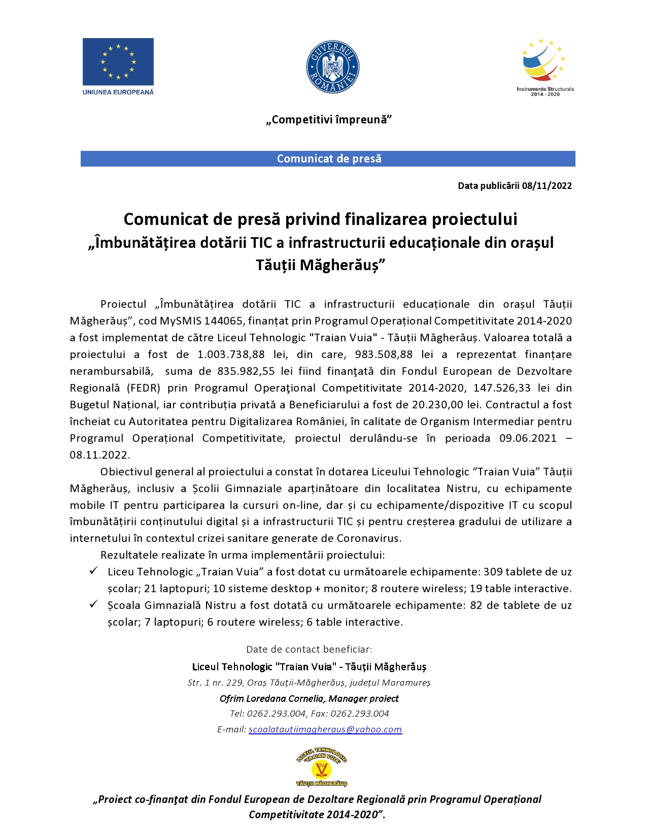 Anunț publicitar 08.11.2022