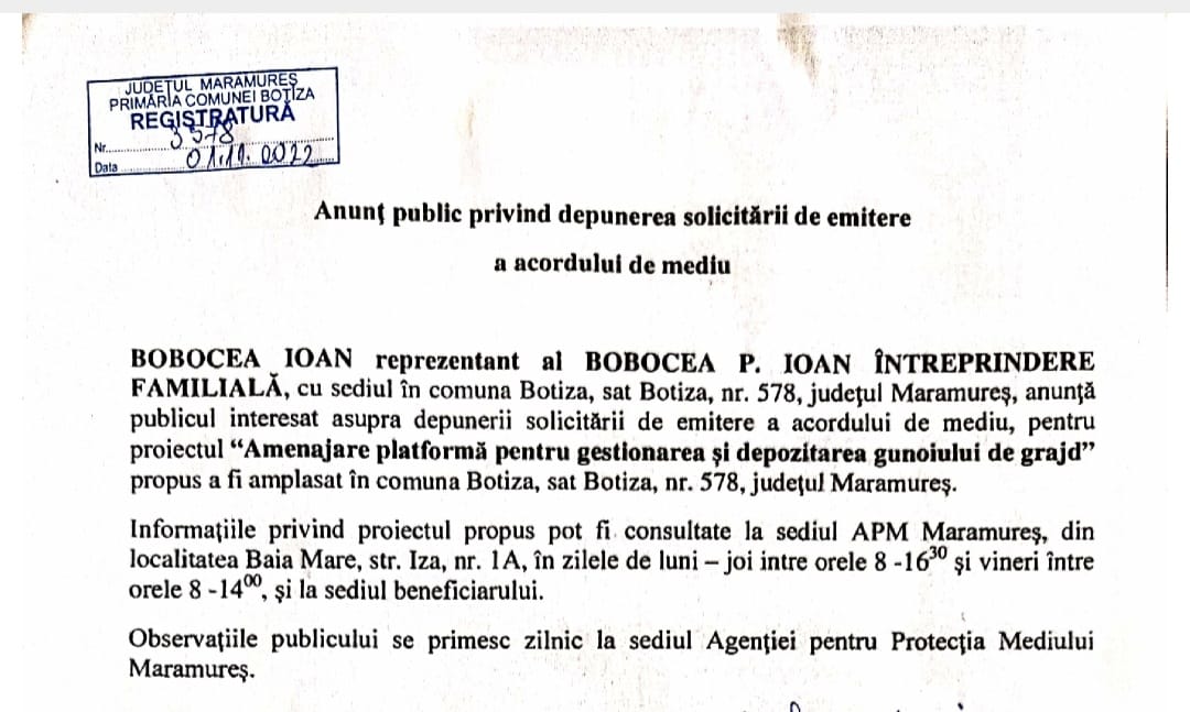 Anunț publicitar 01.11.2022