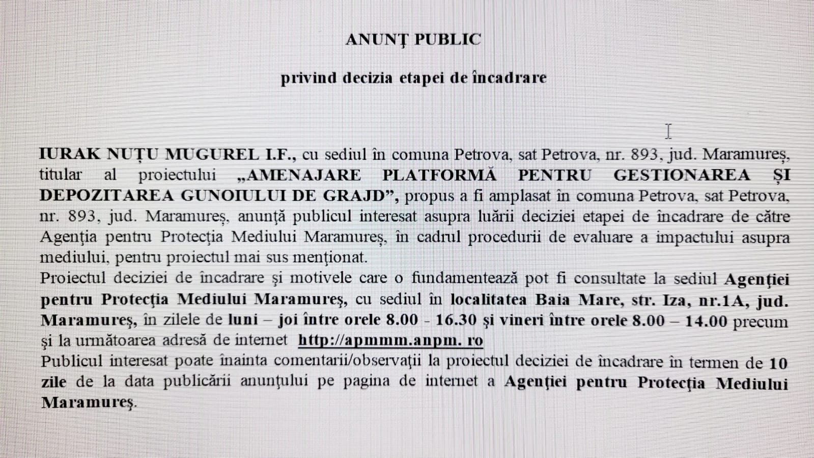 Anunț publicitar 02.11.2022