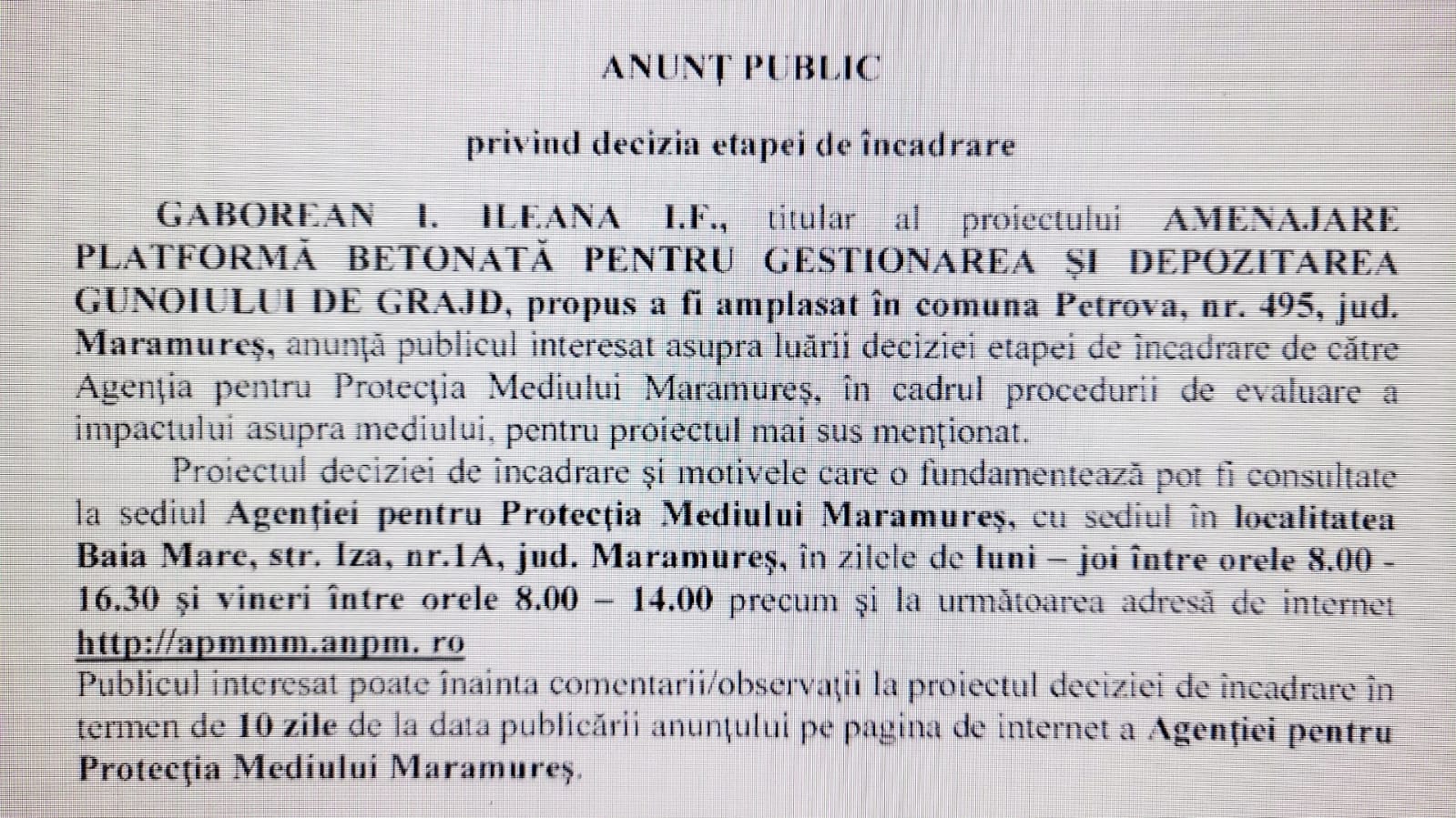 Anunț publicitar 02.11.2022