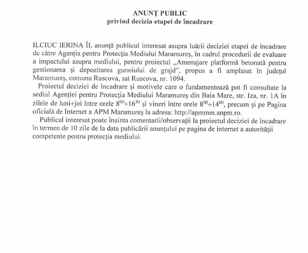 Anunț publicitar 04.11.2022