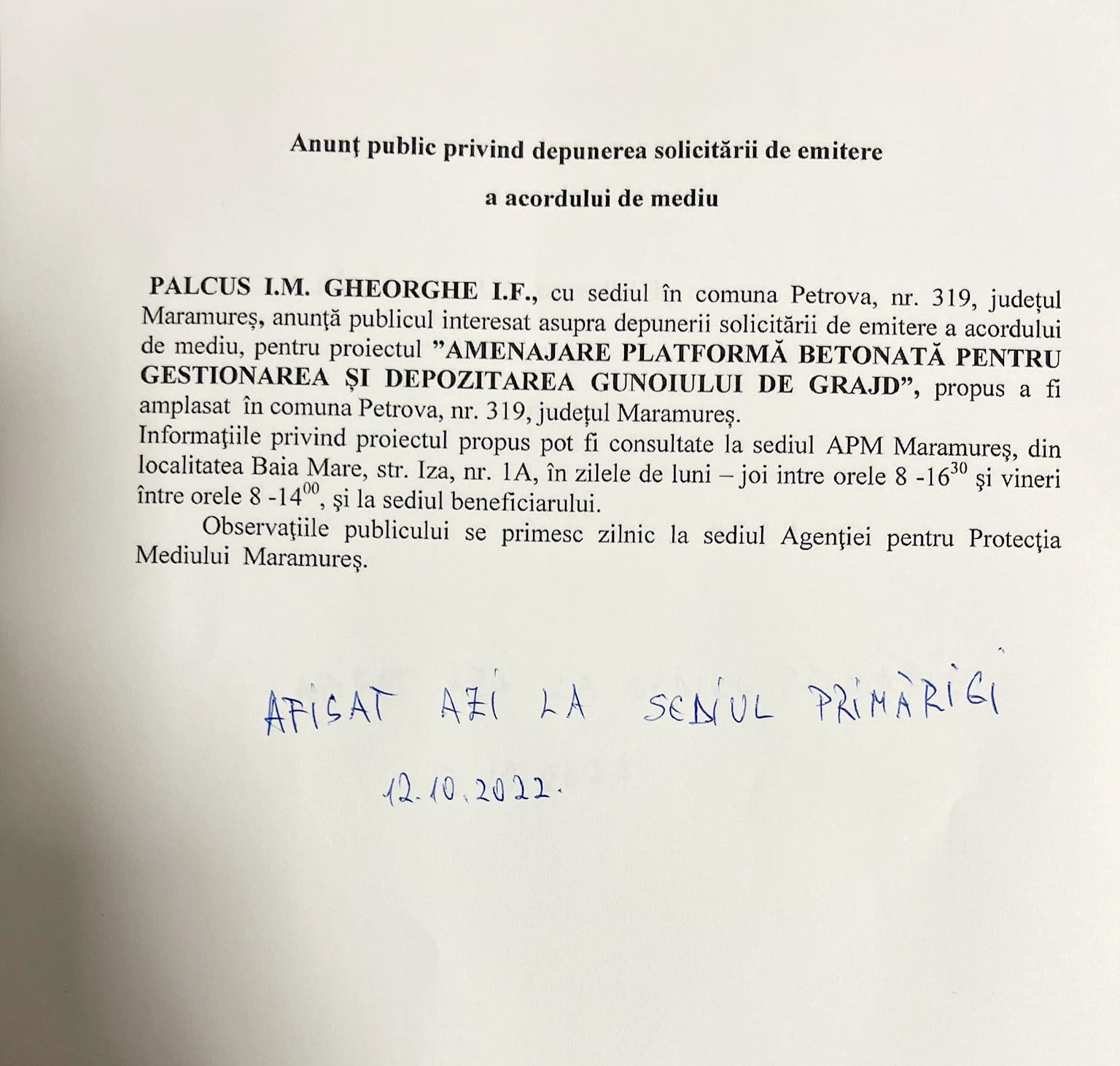 Anunț publicitar 14.11.2022