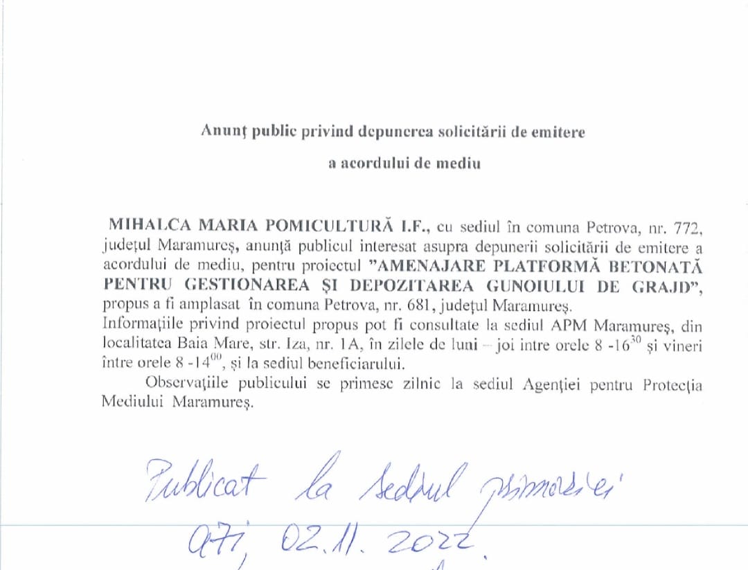 Anunț publicitar 16.11.2022