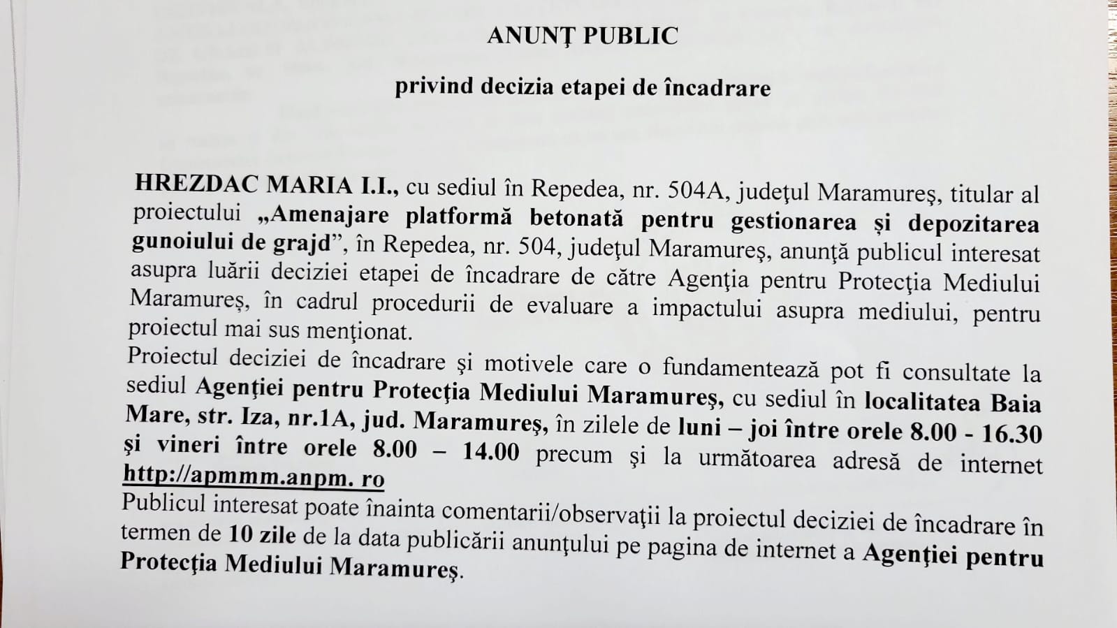 Anunț publicitar 23.11.2022