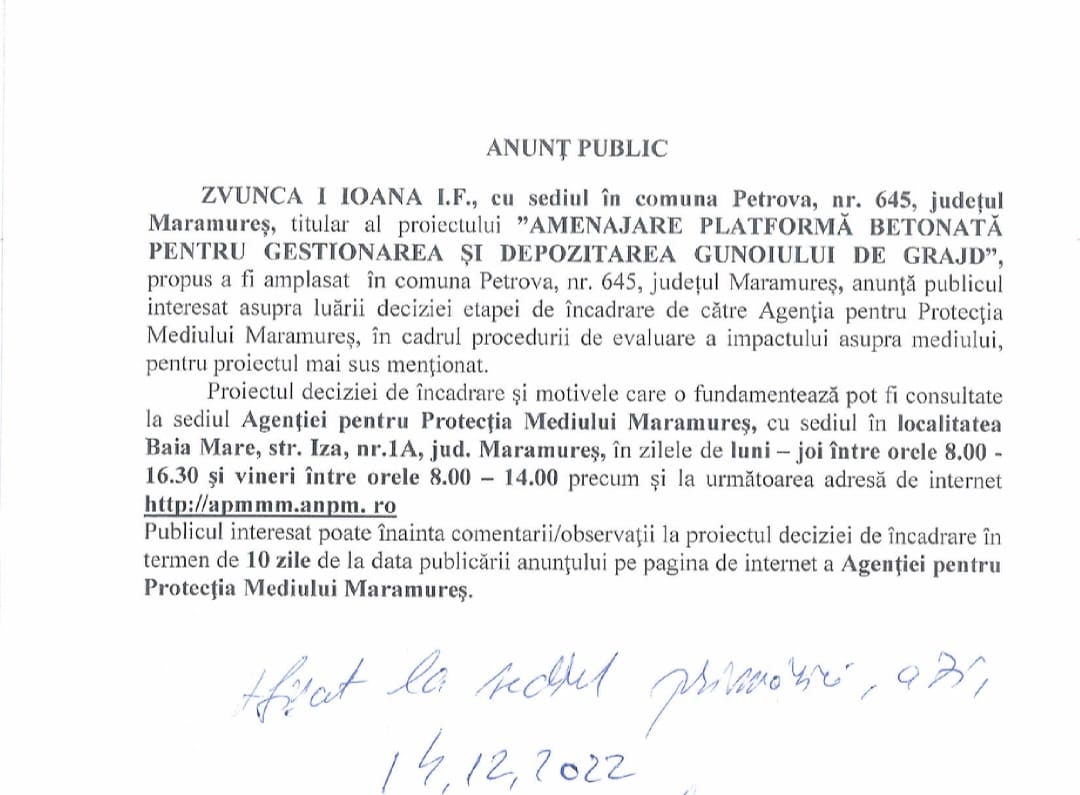 Anunț publicitar 14.12.2022
