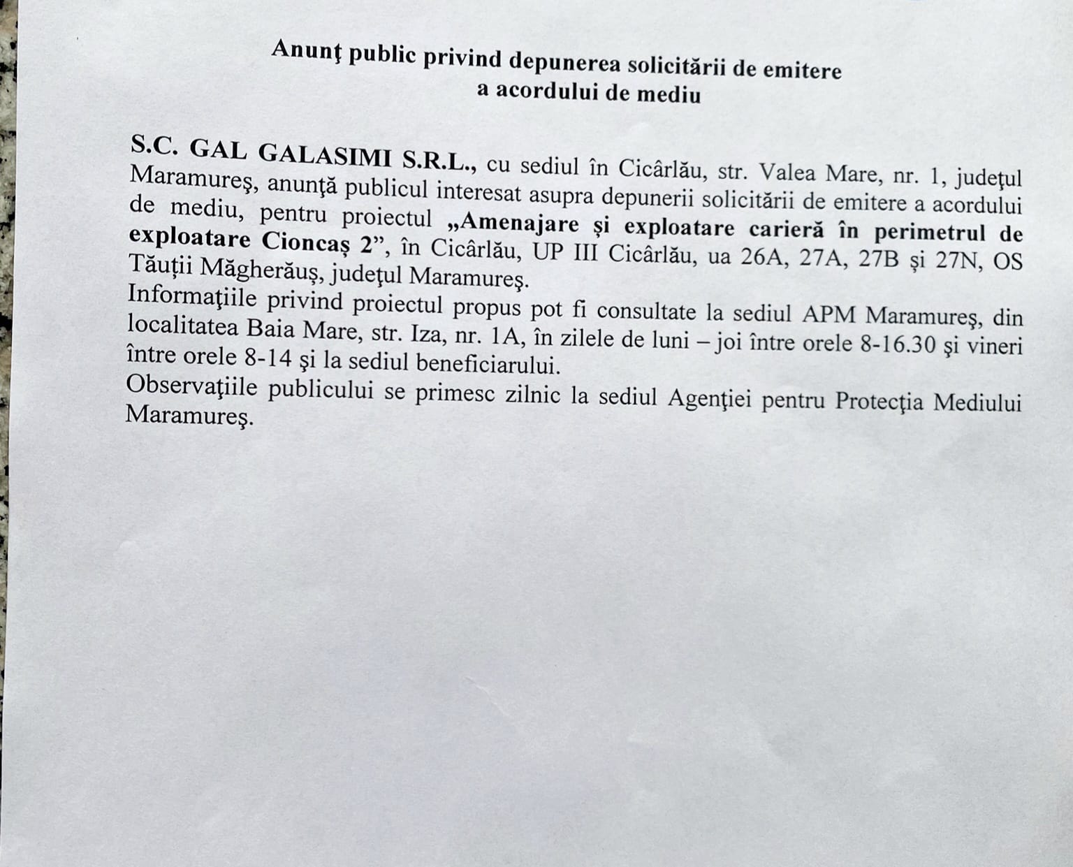 Anunț publicitar 21.12.2022