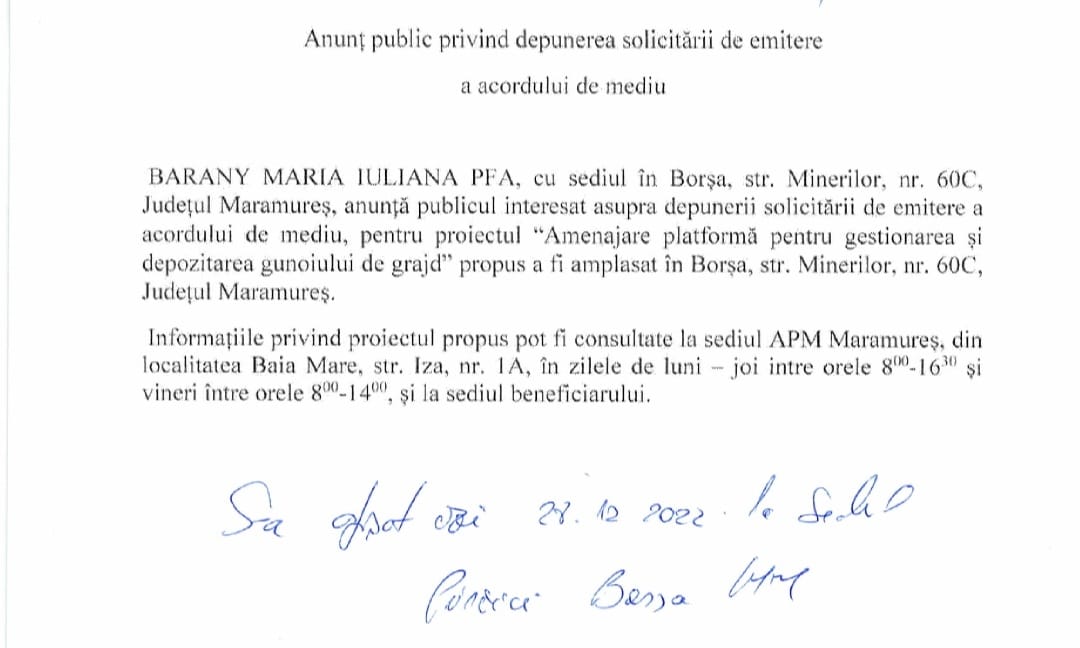 Anunț publicitar 28.12.2022