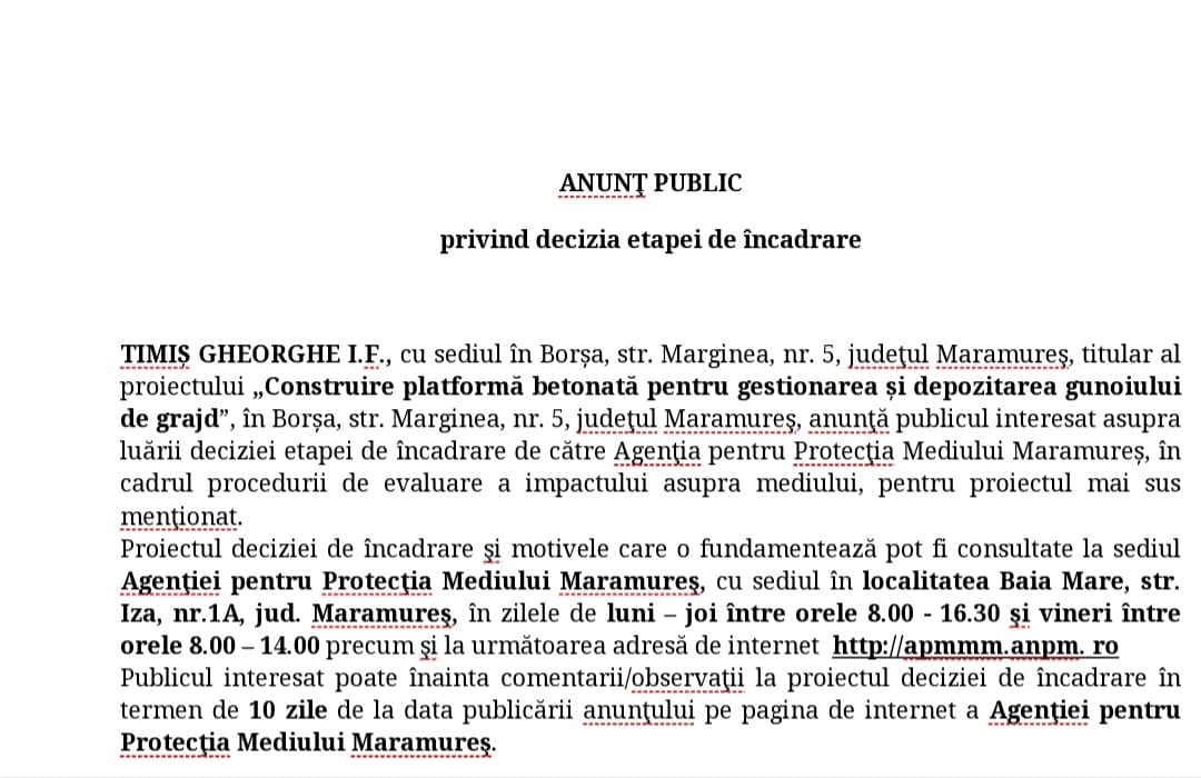 Anunț publicitar 05.01.2023