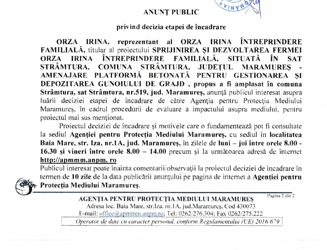 Anunț publicitar 10.01.2023