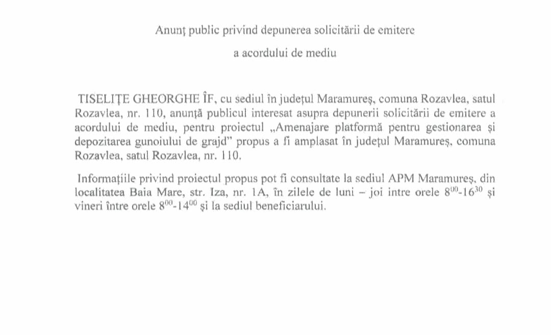 Anunț publicitar 19.01.2023
