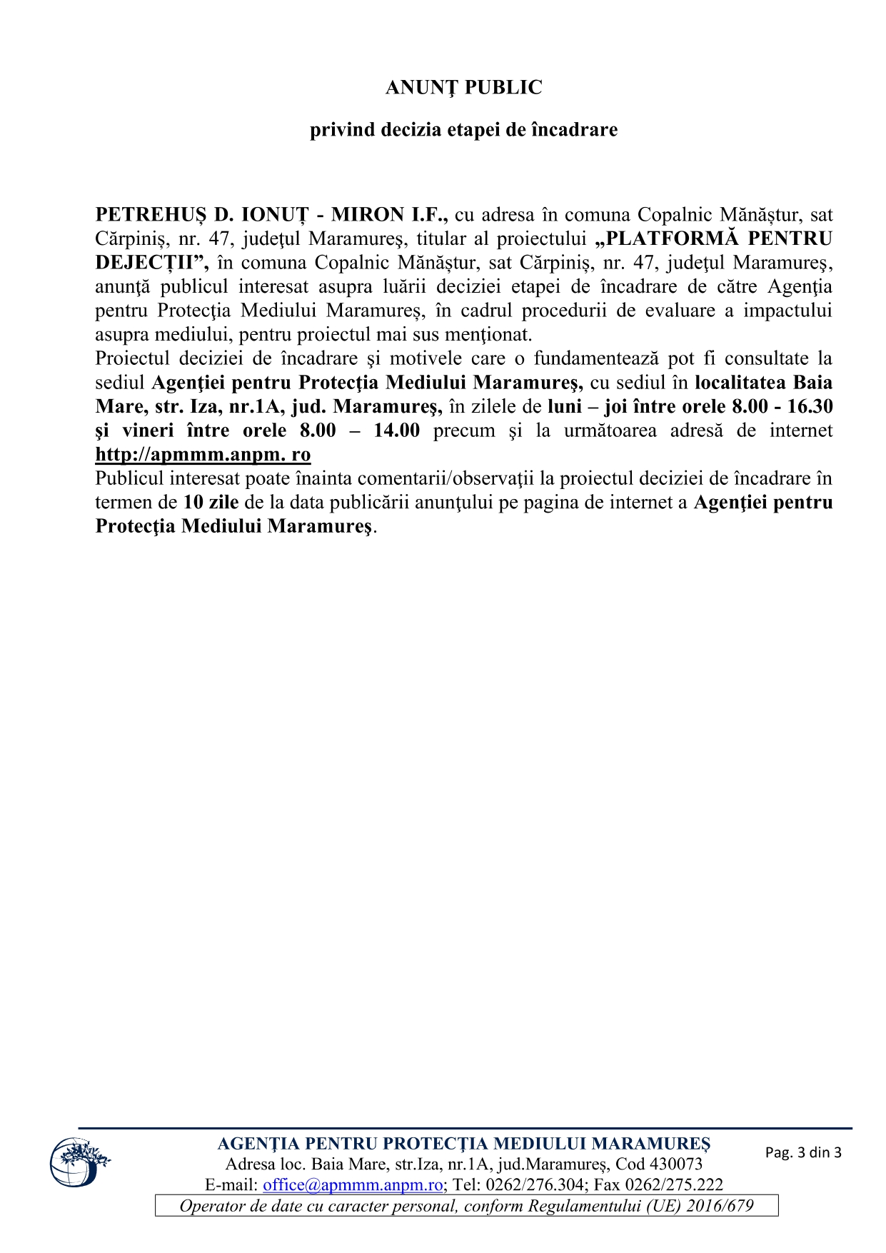 Anunț publicitar 08.02.2023