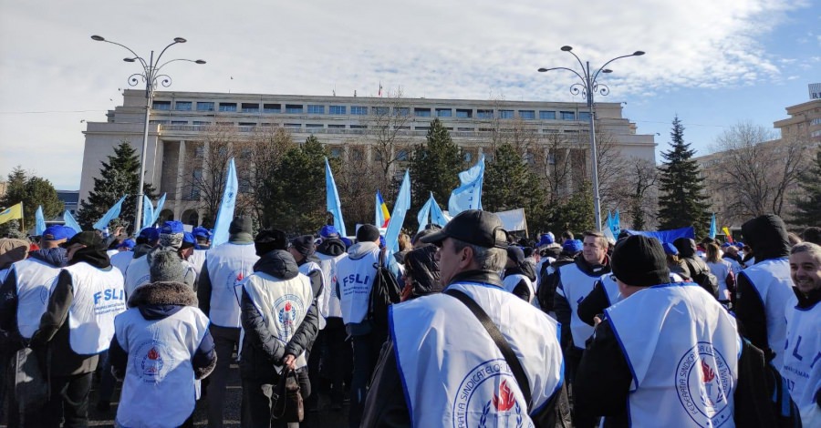 Sindicatul Liber din Învățământ Maramureș a participat la pichetarea Guvernului