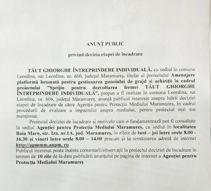 Anunț publicitar 01.02.2023