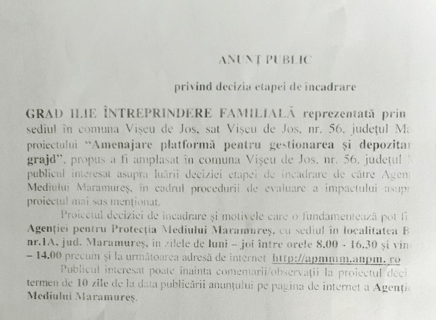 Anunț publicitar 01.02.2023