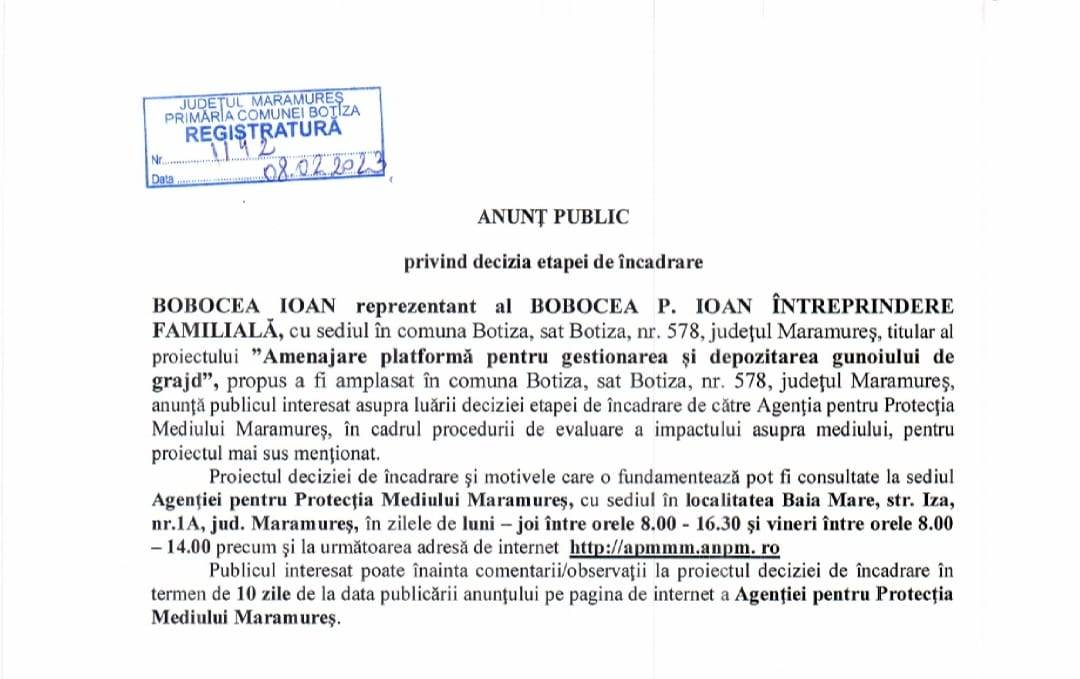 Anunț publicitar 10.02.2023