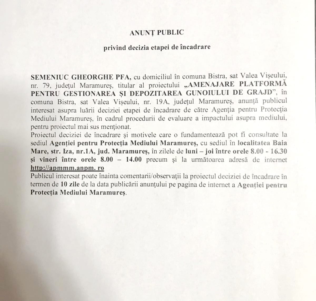 Anunț publicitar 07.02.2023