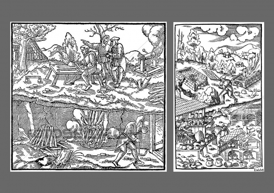 1-Georgius Agricola, „De re metallica libri XII”, Basel, 1557, primul tratat despre minerit