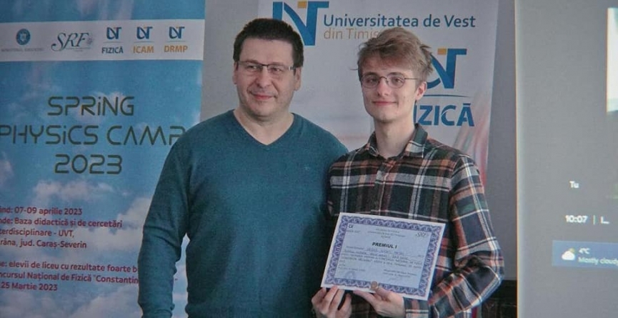 Lucacistul Norbert Geiger, punctaj maxim la Concursul Național de Fizică „Constantin Sălceanu”