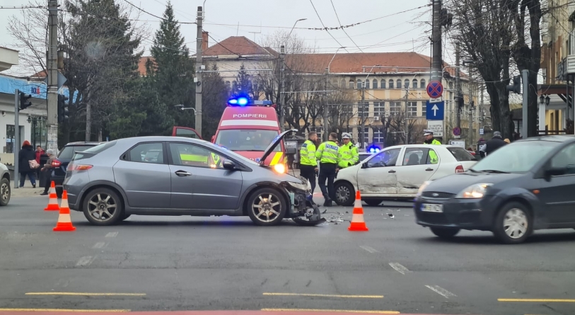 Dimineața a început cu un accident în Baia Mare