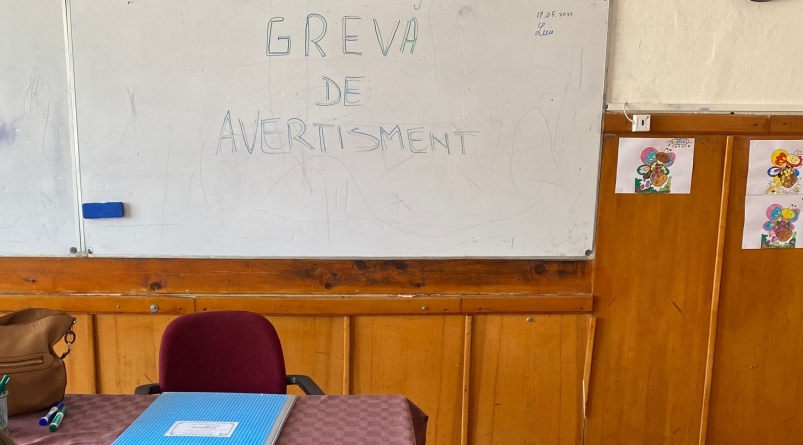 Peste 5.500 de membri ai Sindicatului Liber din Învățământ Maramureș au participat la greva de avertisment