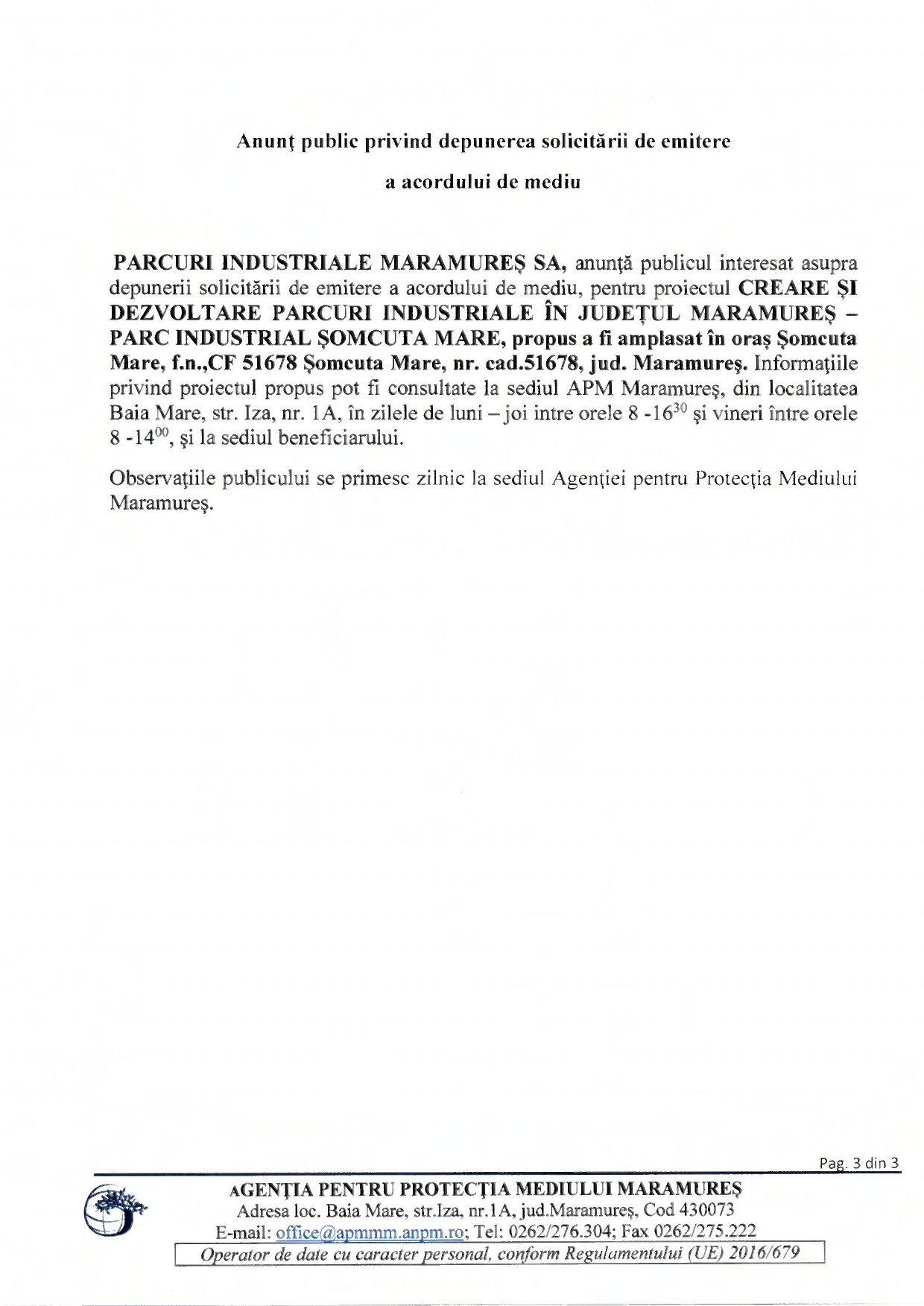 Anunț publicitar 24.05.2023