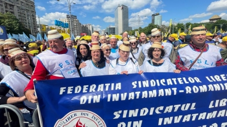 Sindicatul Liber din Învățământ Maramureș a participat la marșul de protest din București