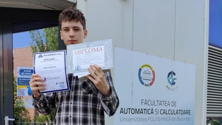 „Vasile Lucaciu” Baia Mare: Un elev băimărean a obținut în weekend o reușită formidabilă! Locul 3, Olimpiada de Informatică Aplicată și calificare!
