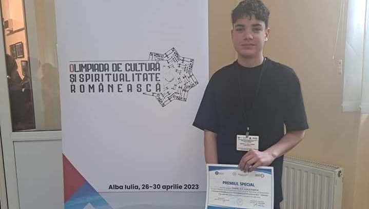 Un elev de la „Lucaciu”, premiul special la Olimpiada Națională de Cultură și Spiritualitate Românească