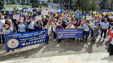 Protest semnificativ al cadrelor didactice din Maramureș