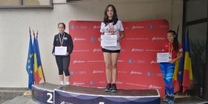 Reușită fantastică a maramureșencei: Timeea Tivadar, campioană a României la concursul de atletism copii, la proba aruncarea suliței, din Capitală!