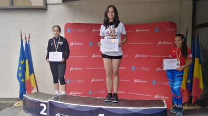 Reușită fantastică a maramureșencei: Timeea Tivadar, campioană a României la concursul de atletism copii, la proba aruncarea suliței, din Capitală!
