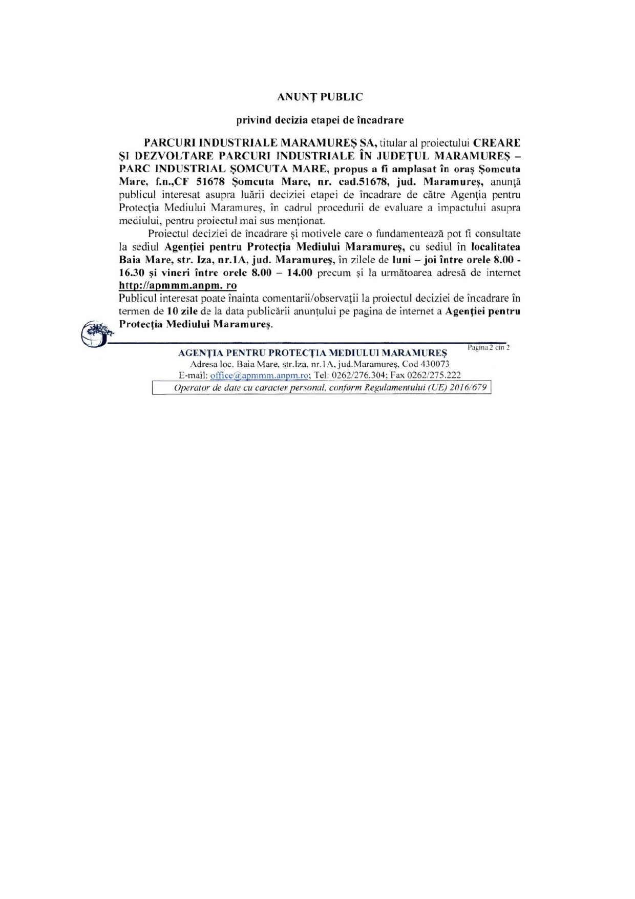 Anunț publicitar 13.06.2023