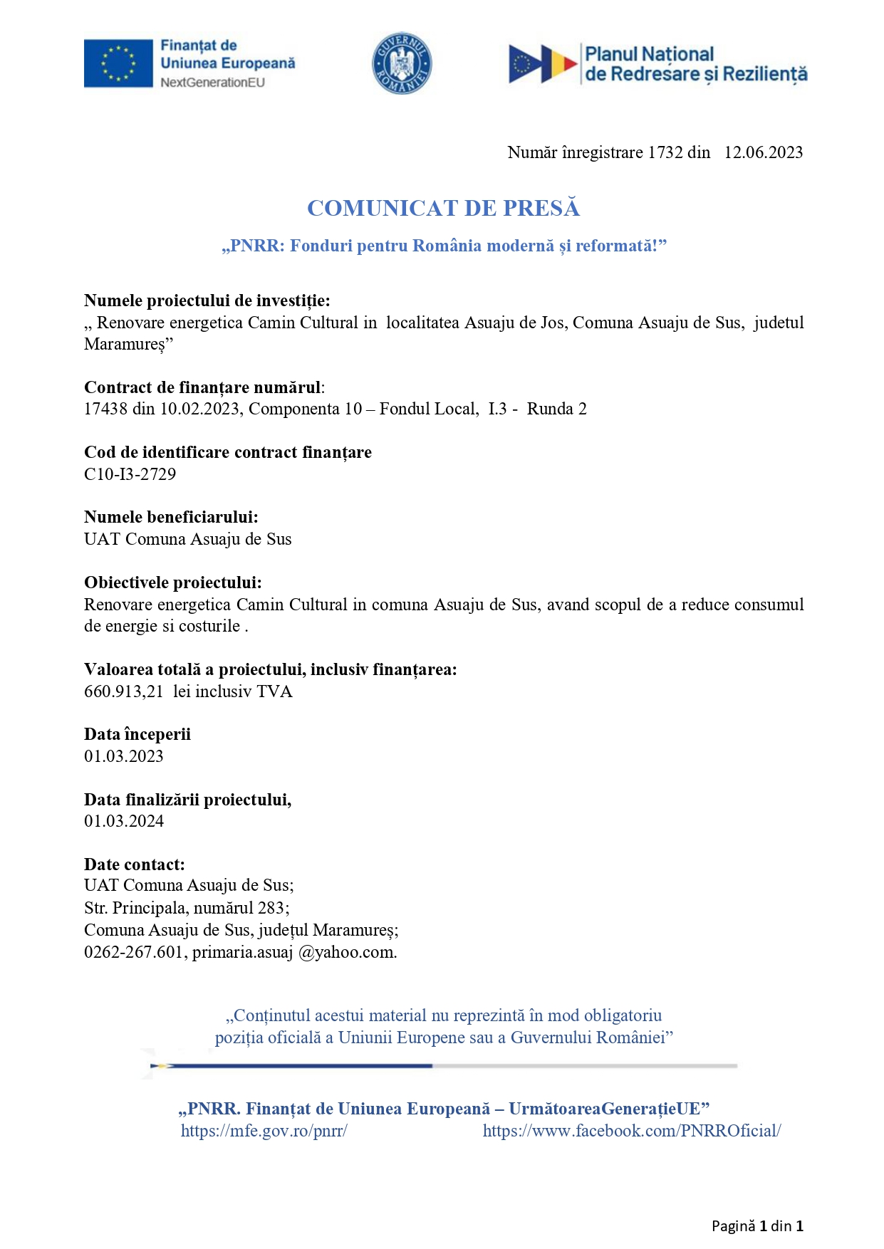 Anunț publicitar 12.06.2023