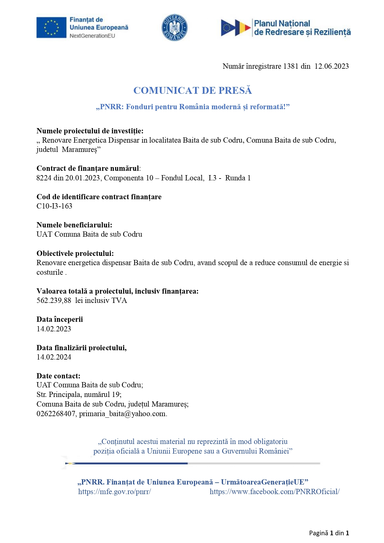 Anunț publicitar 12.06.2023