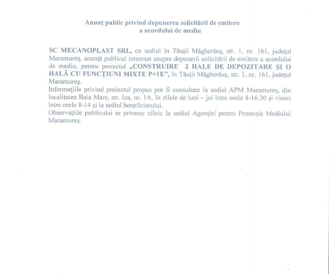 Anunț publicitar 29.06.2023