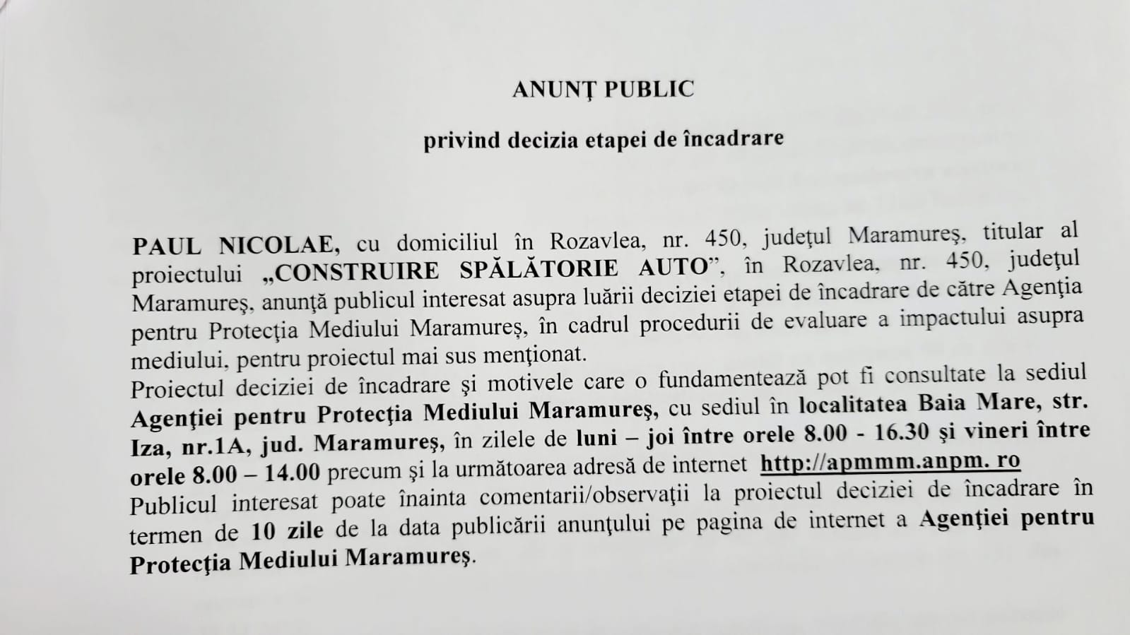 Anunț publicitar 21.06.2023