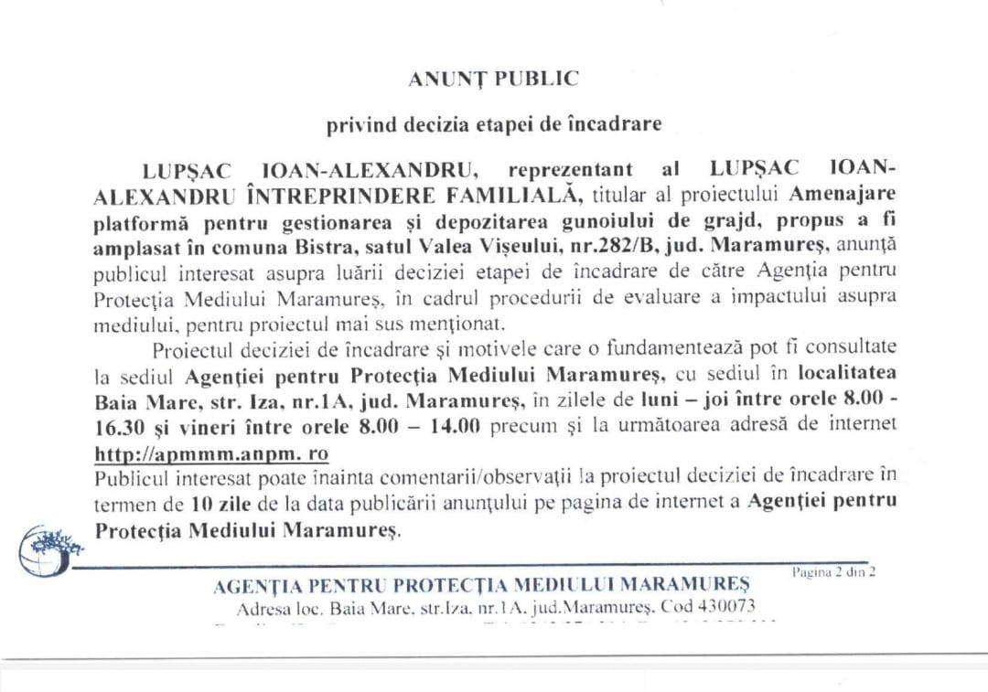 Anunț publicitar 21.06.2023