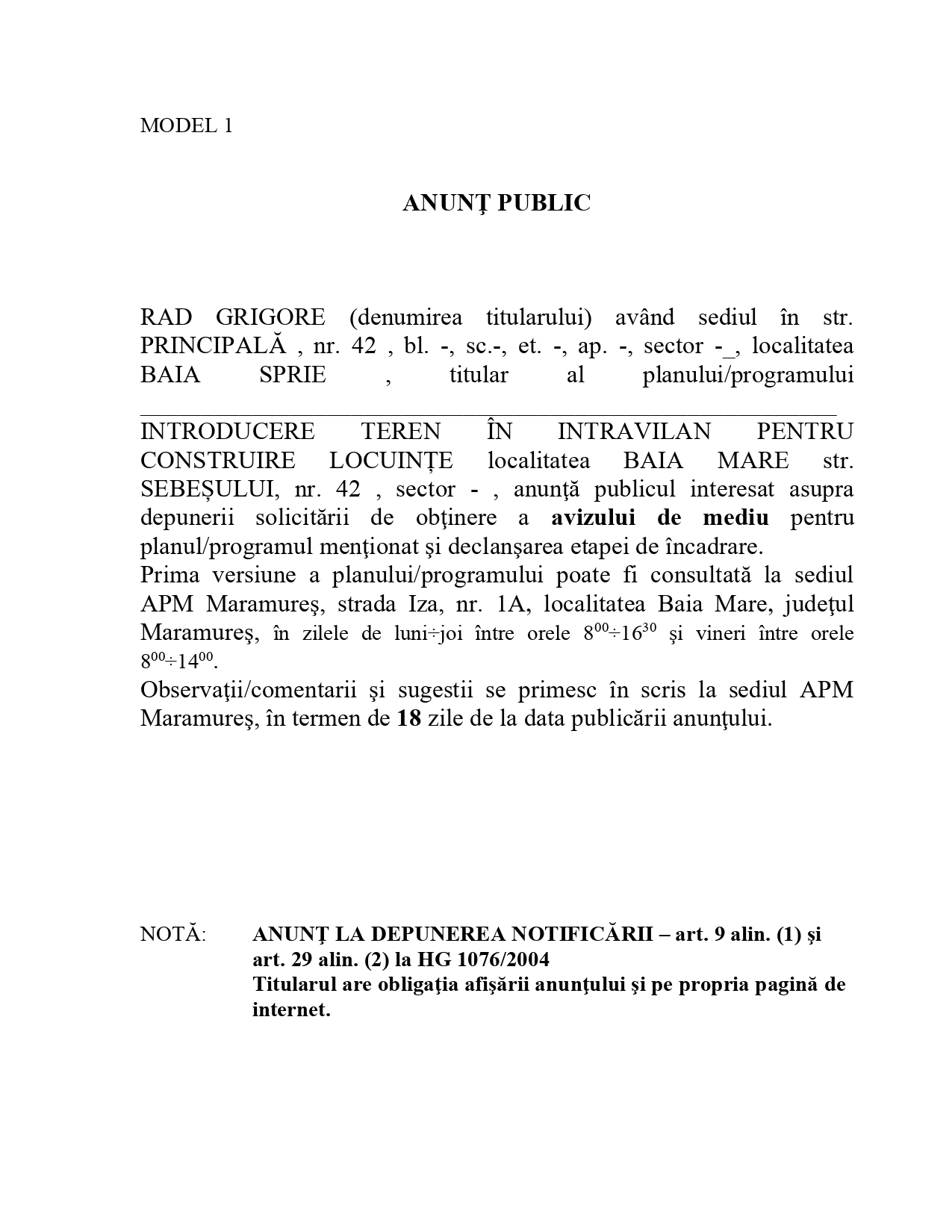 Anunț publicitar 23.06.2023