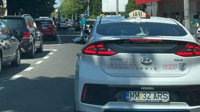 Protest realizat de taximetriști în Baia Mare