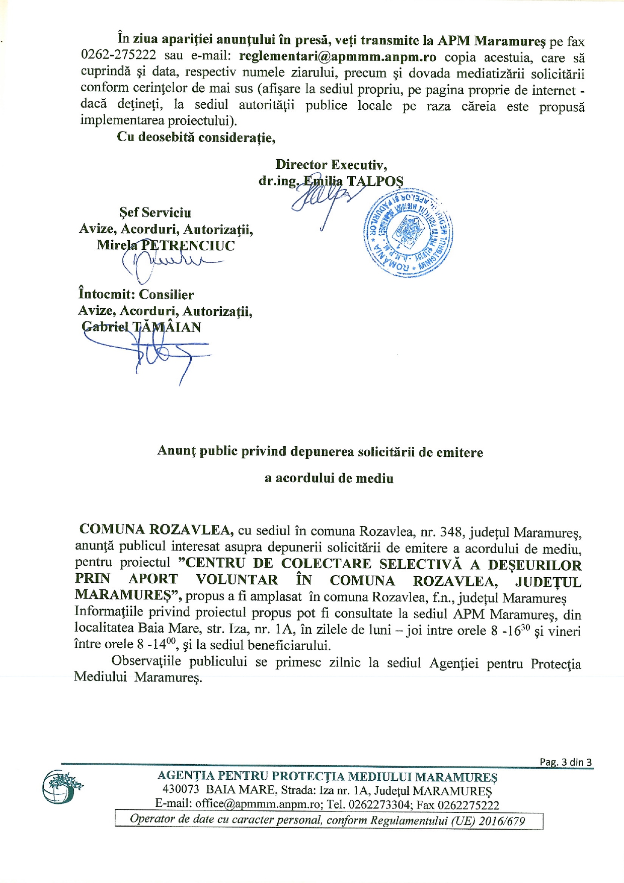 Anunț publicitar 03.07.2023