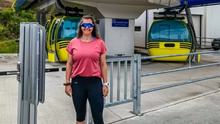 Mare sportivă, în pregătire, pe pârtia borșeană