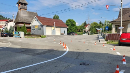 Marcaje proaspete pe străzile din orașul Borșa