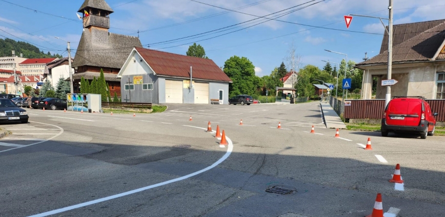 Marcaje proaspete pe străzile din orașul Borșa