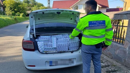 Petrova: Mașină încărcată cu țigări oprită în trafic
