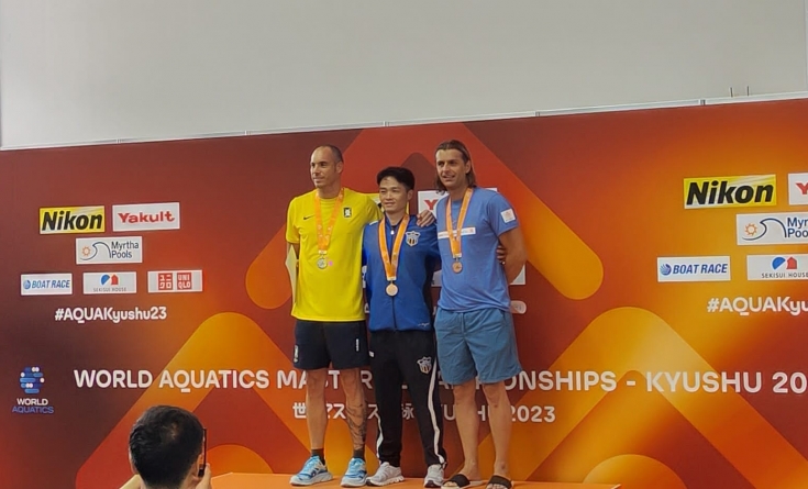 O nouă medalie obținută de băimăreanul Ștefan Ioan Gherghel la una dintre probele Campionatului Mondial de Natație Masters din Japonia