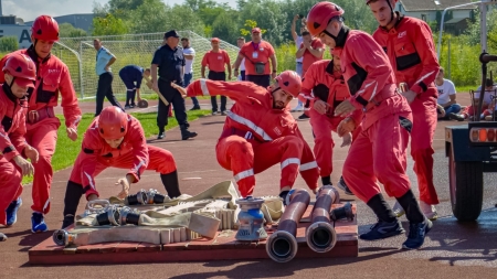 Pompierii voluntari din Mireșu Mare au obținut locul I la etapa națională a concursurilor profesionale ale SVSU și SPSU