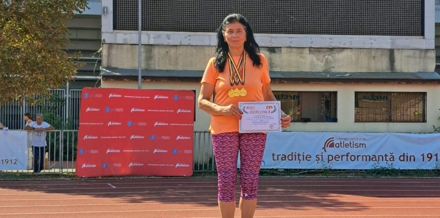 Rezultate deosebite obținute de sportiva maramureșeancă Maria Șter la Campionatul Național de Atletism Master