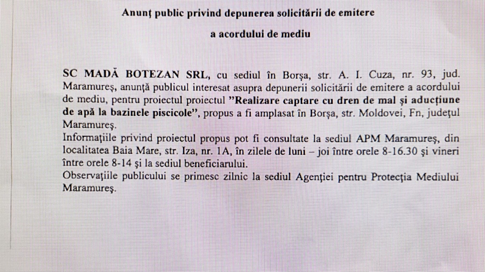 Anunț publicitar 29.09.2023