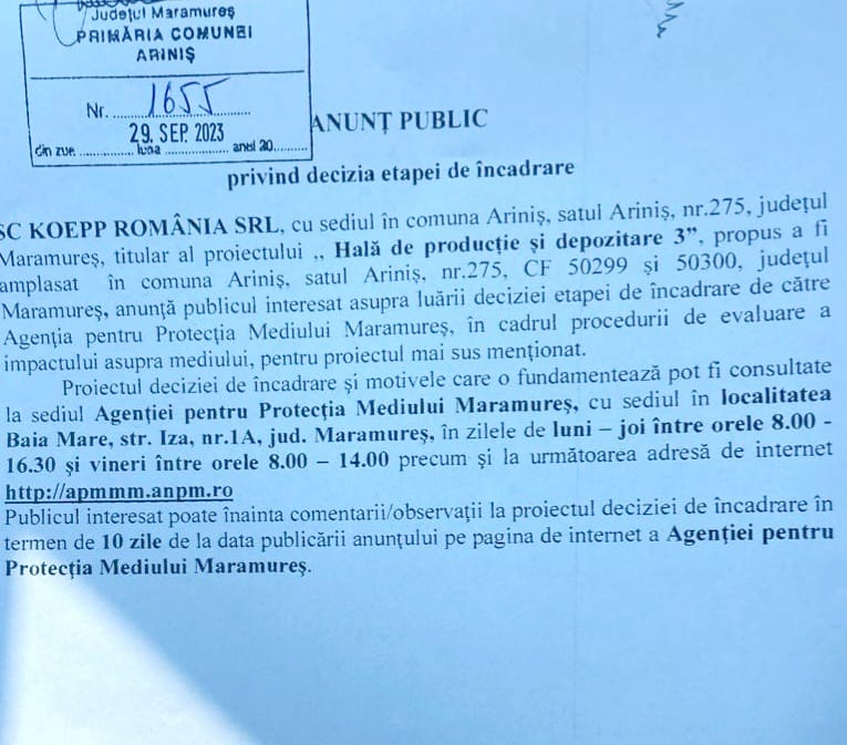 Anunț publicitar 29.09.2023