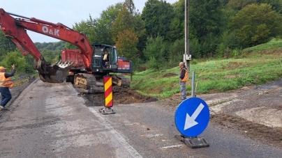 Lucrări importante pe DN18B, către satul Rohia